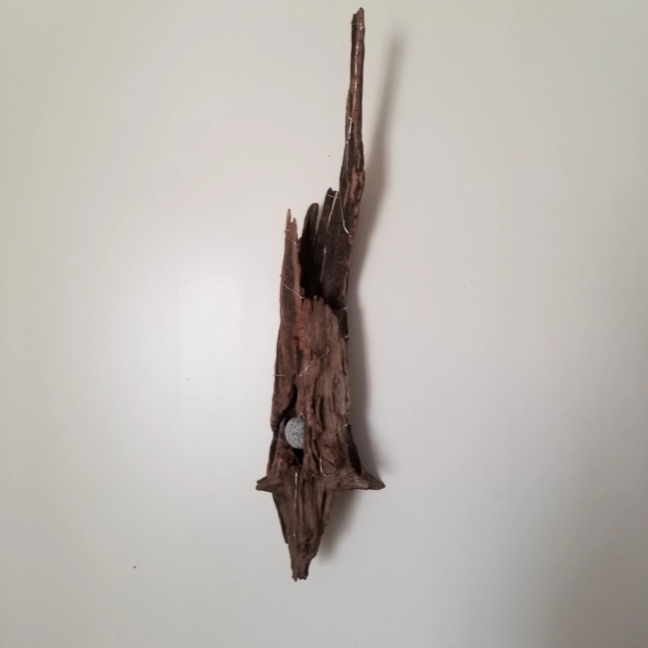 driftwood wall accent with mood lights