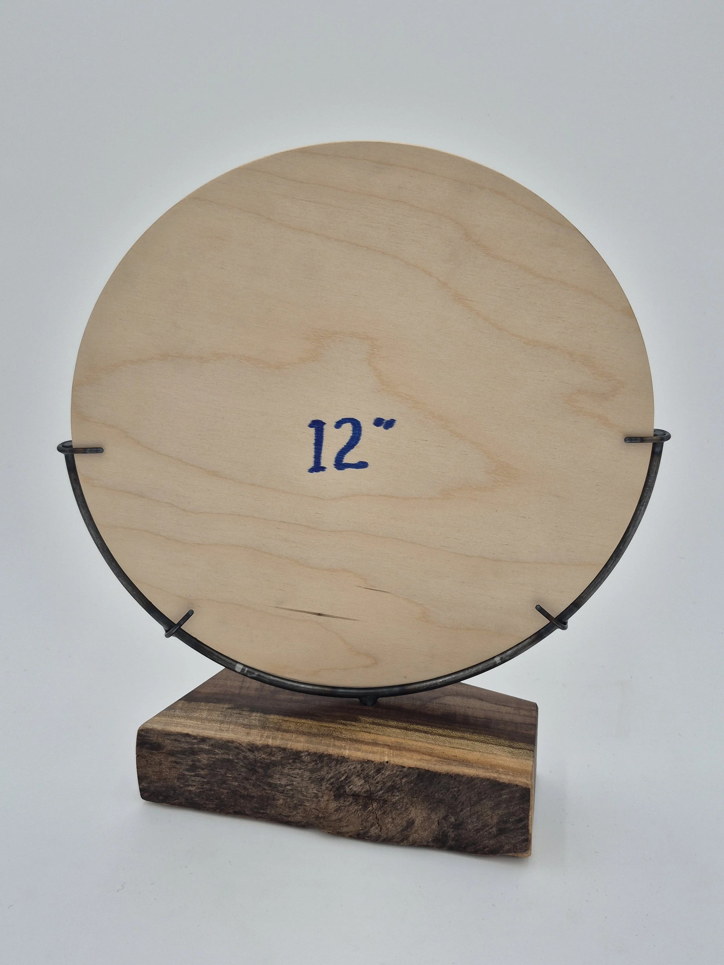 12" half moon stand on rainbow poplar
