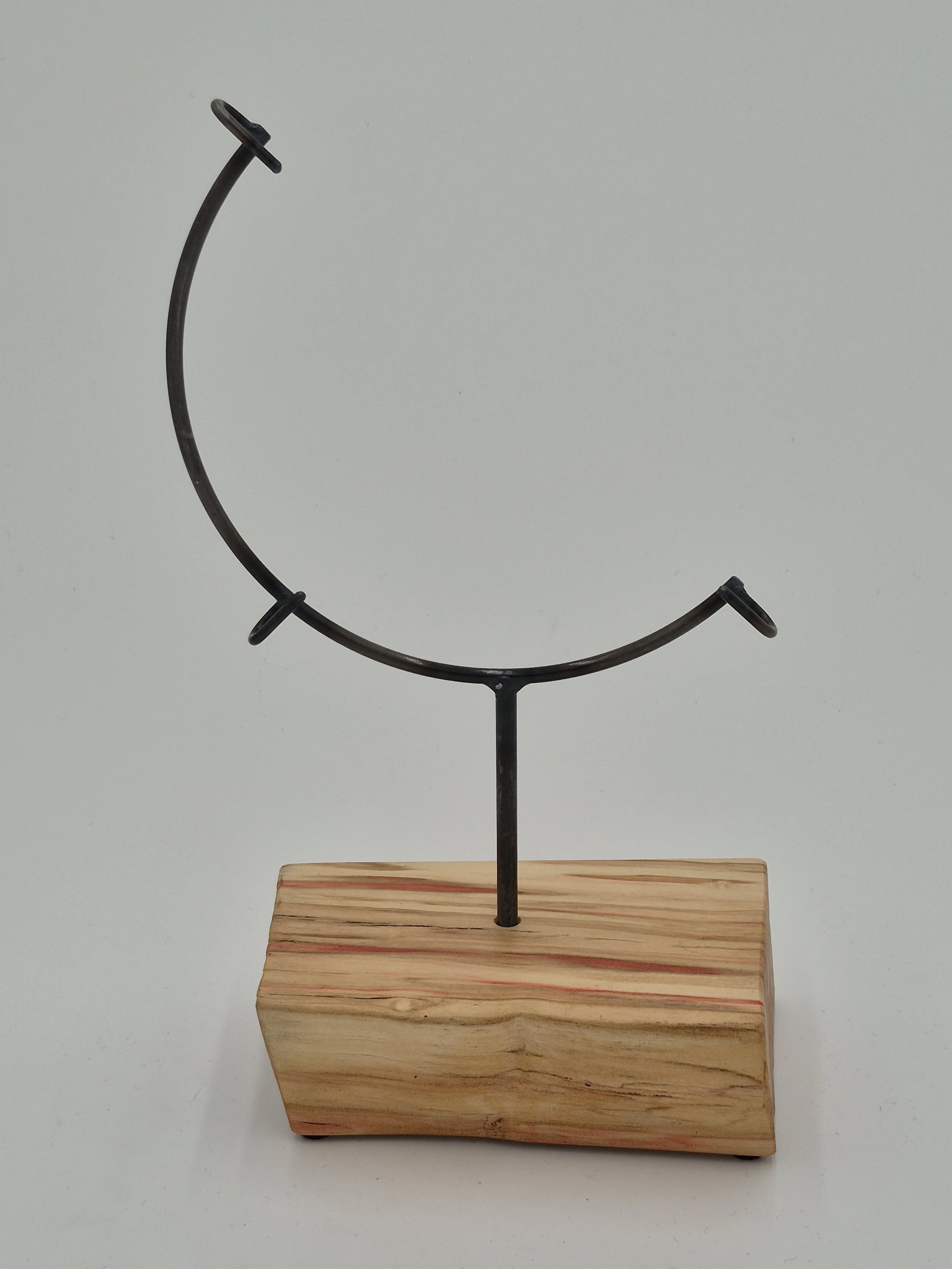 8" glass stand on boxelder