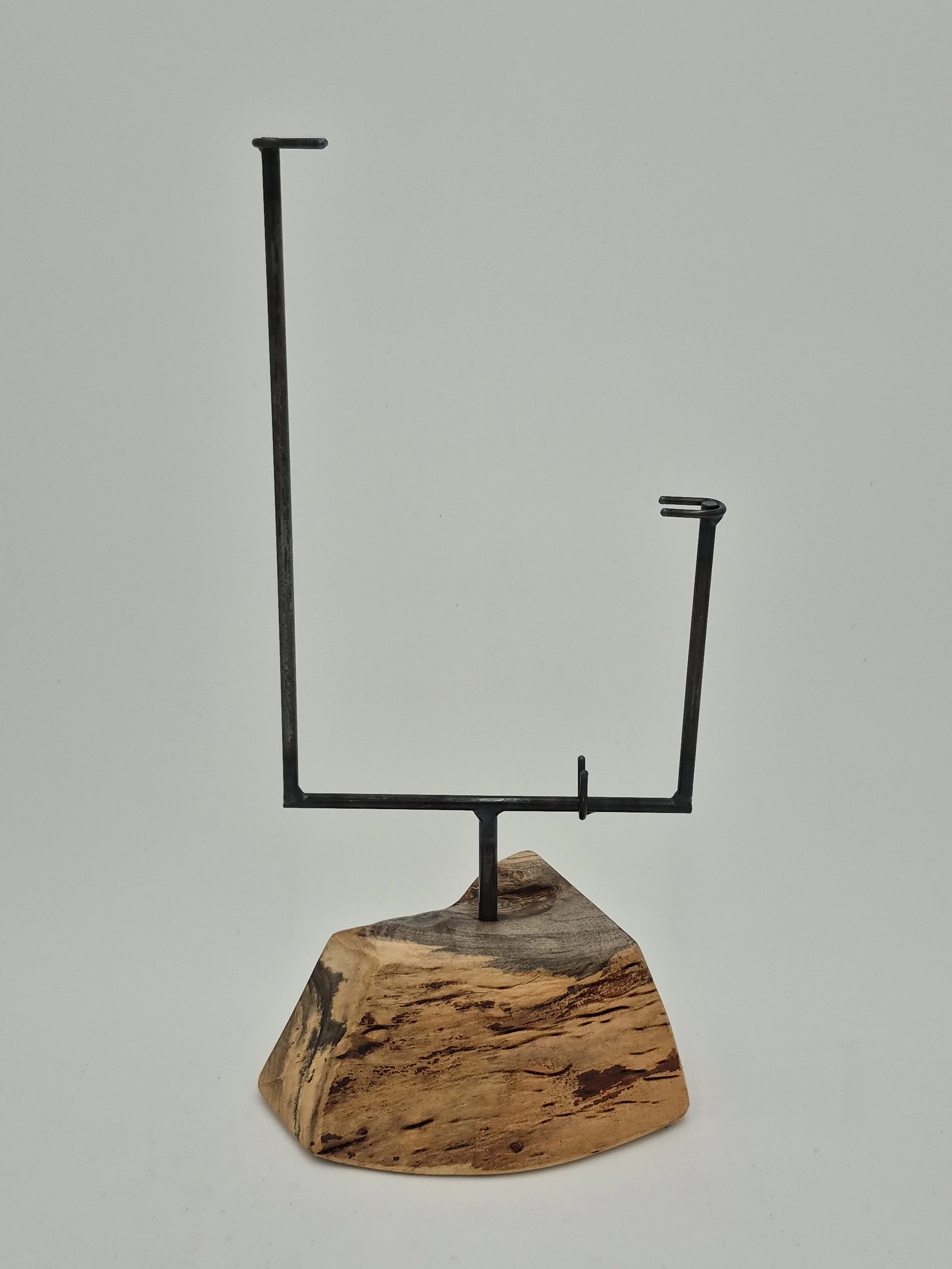6" x 12" glass stand on maple