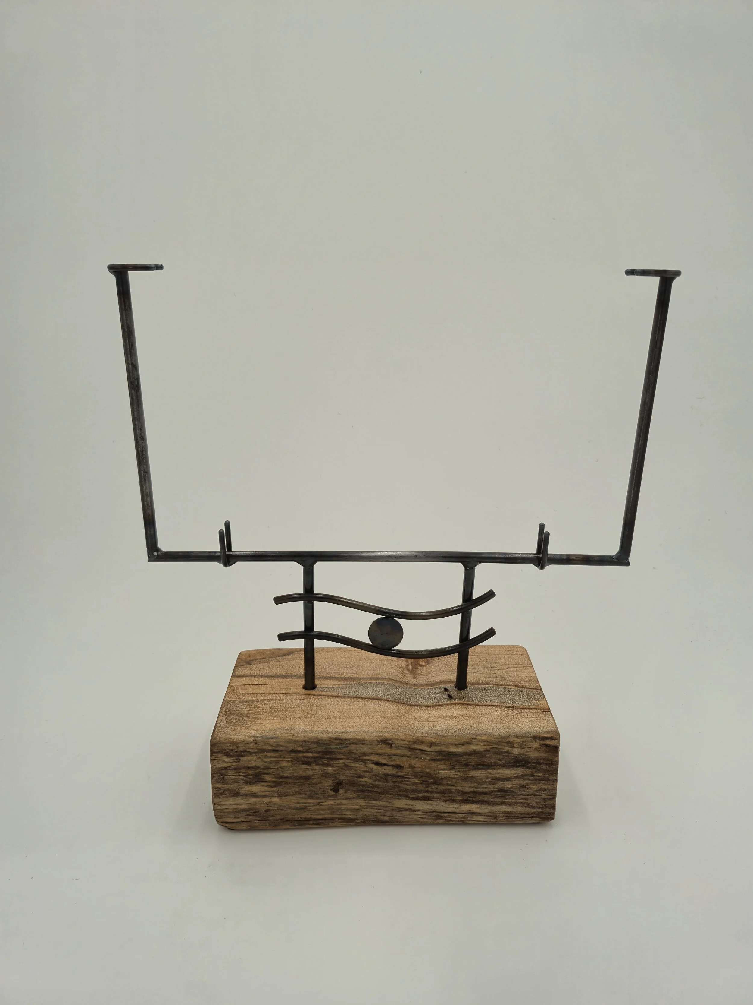 10" w x up to 10" h glass stand on ambrosia maple