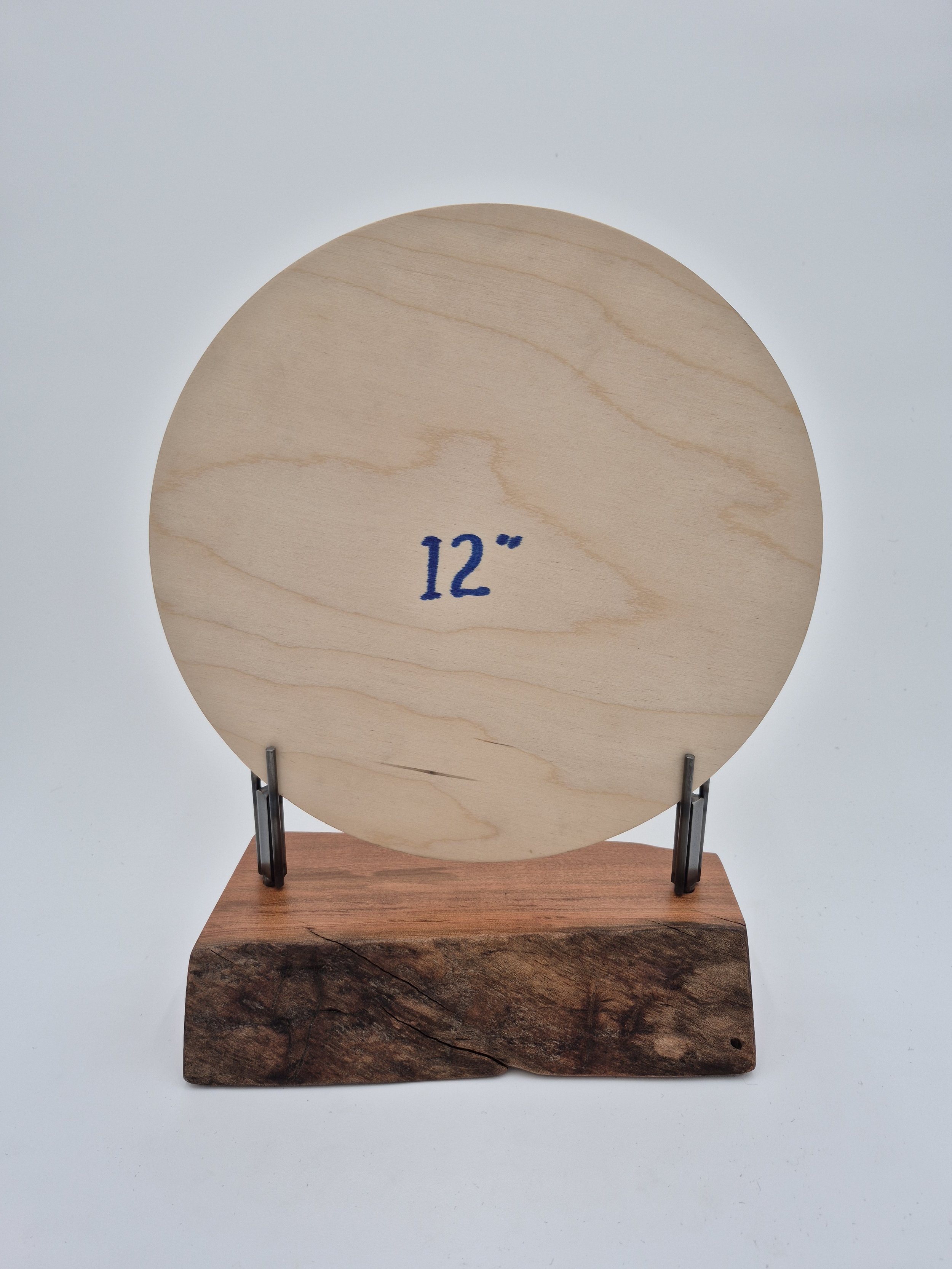 12"-16" glass stand on cherry
