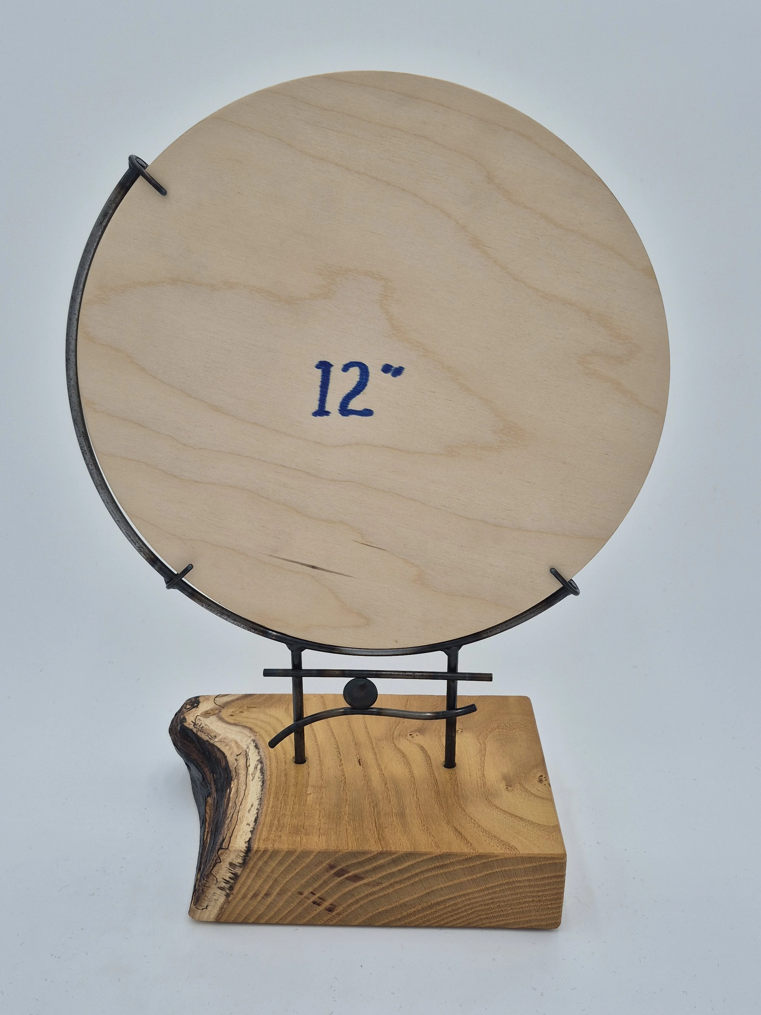 12" glass stand on mulberry