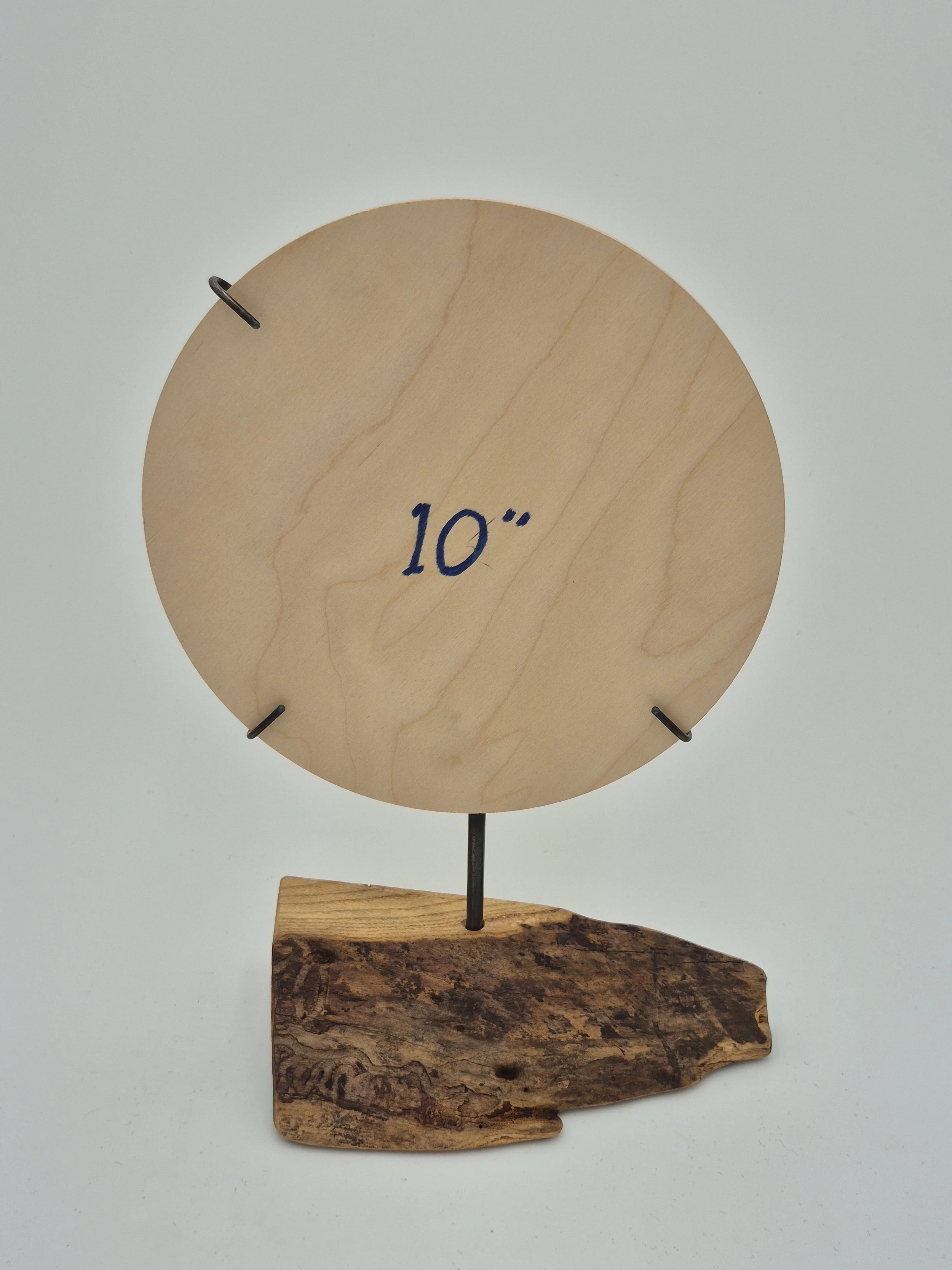 6" x 12" offset glass stand on ash