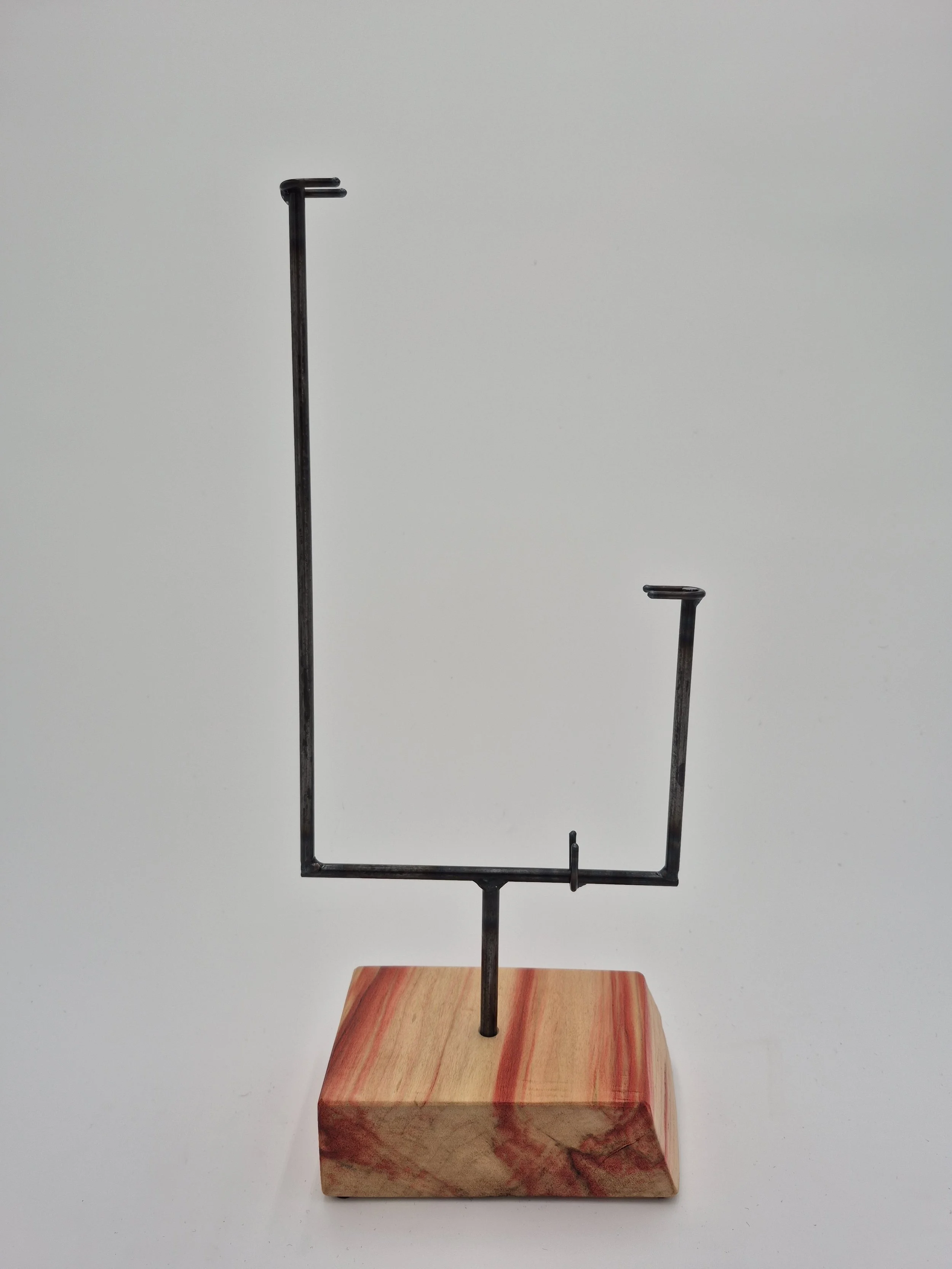 6" x 12" offset glass stand on boxelder