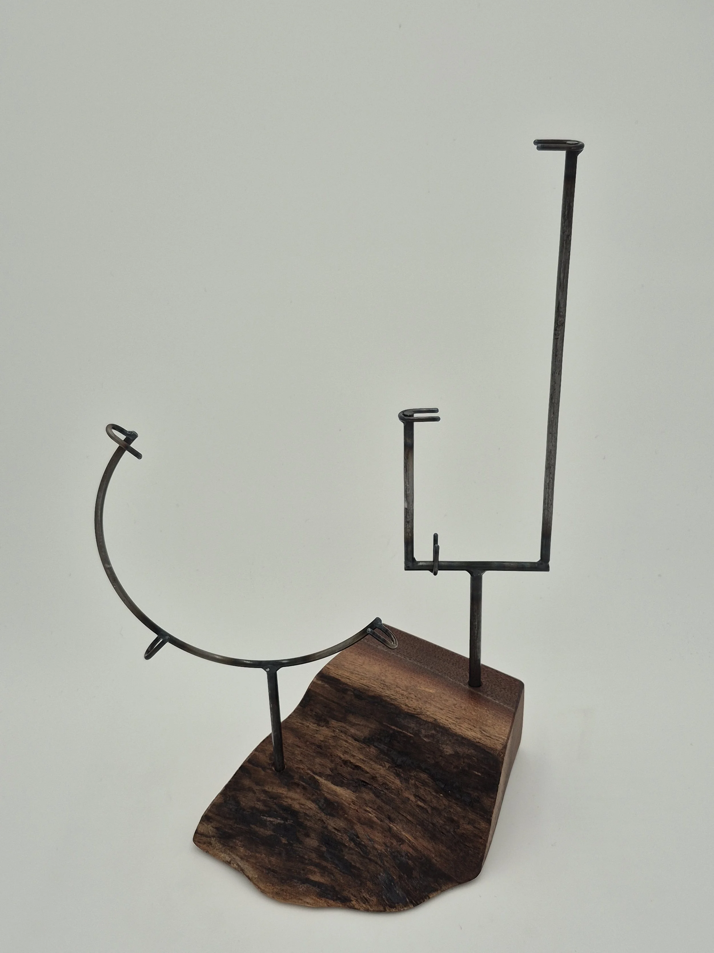 8", and 3" x 12"  glass stand on black walnut