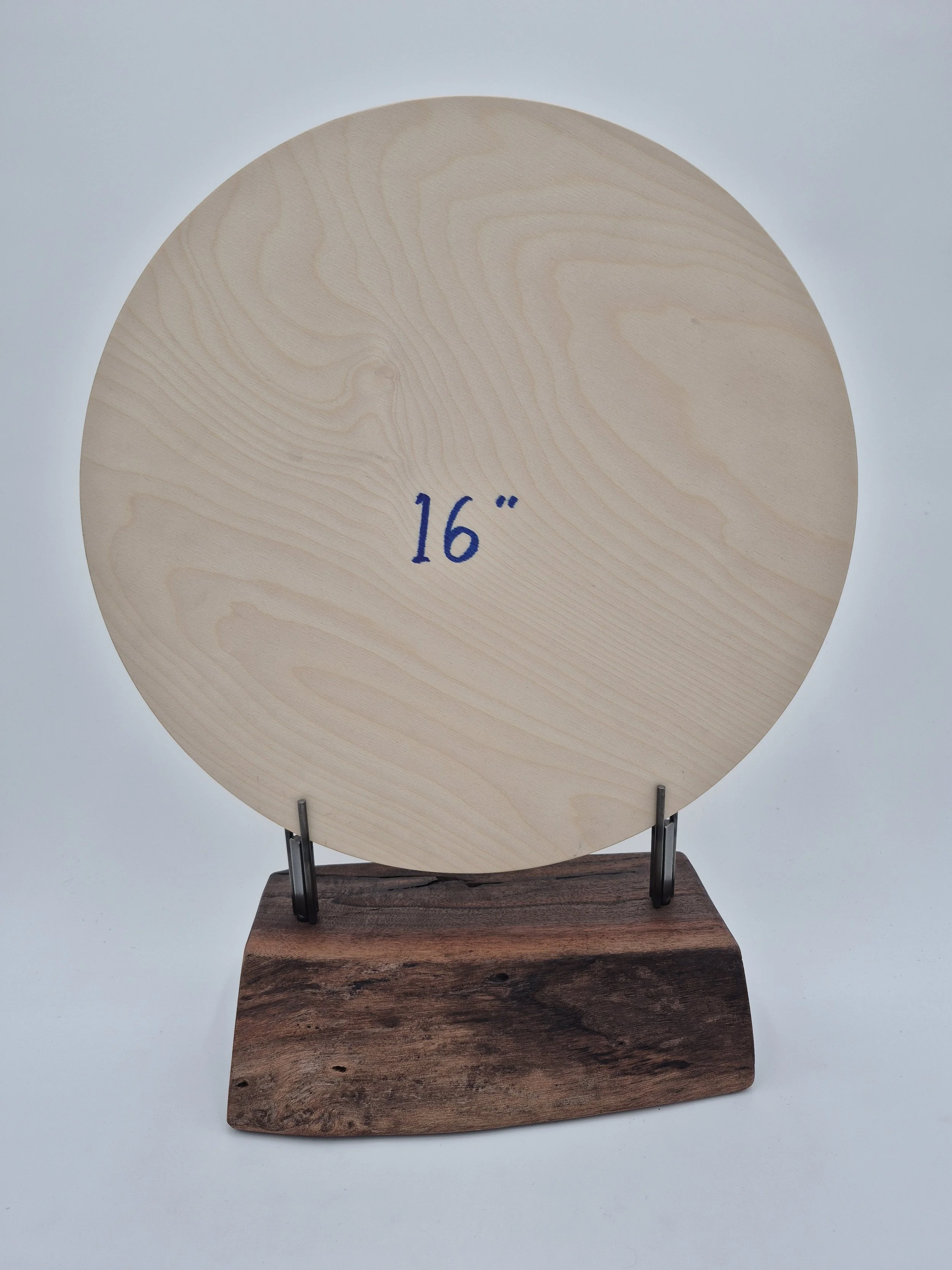 16"-22" glass stand on black walnut