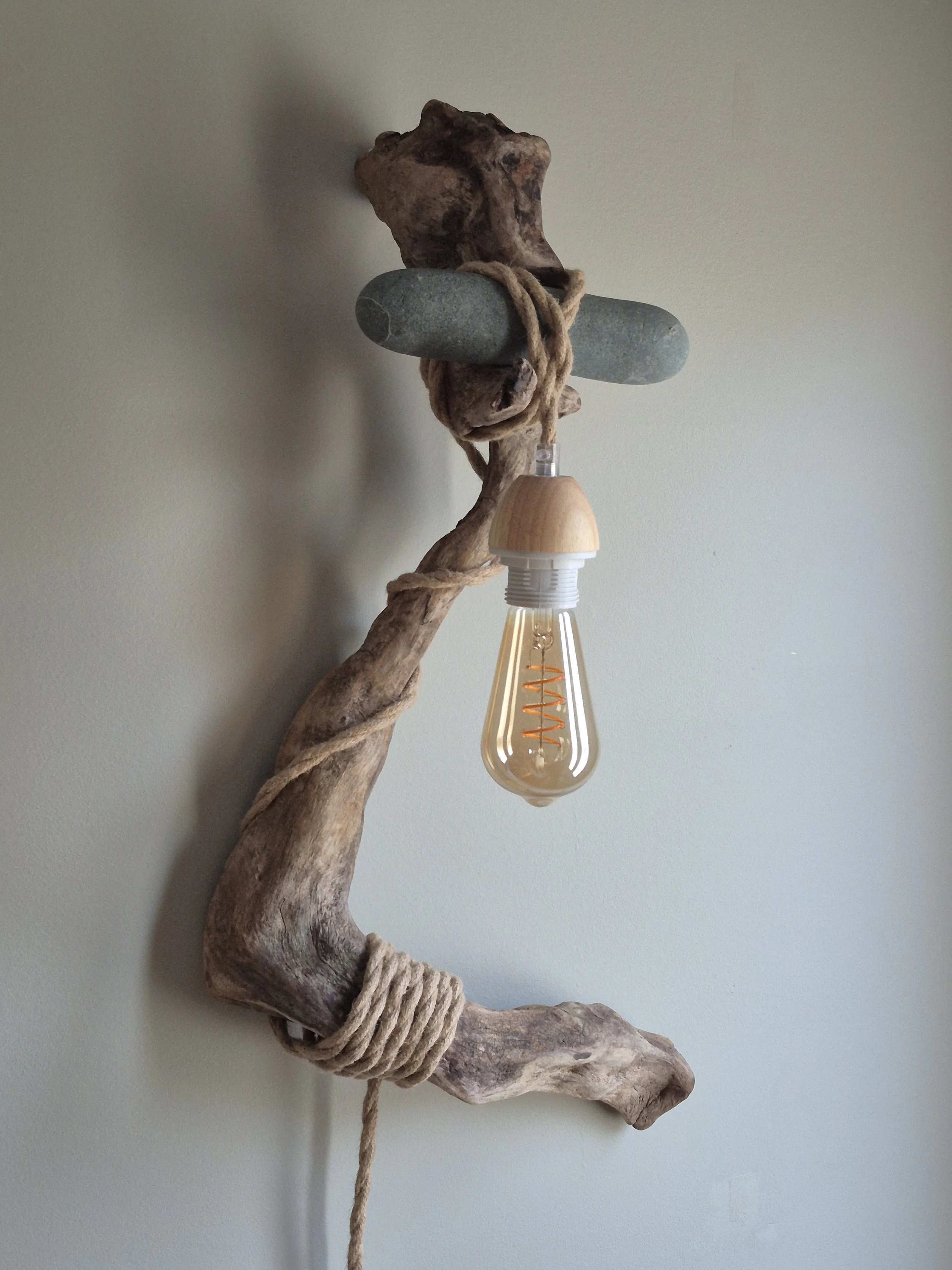 mauri driftwood wall light
