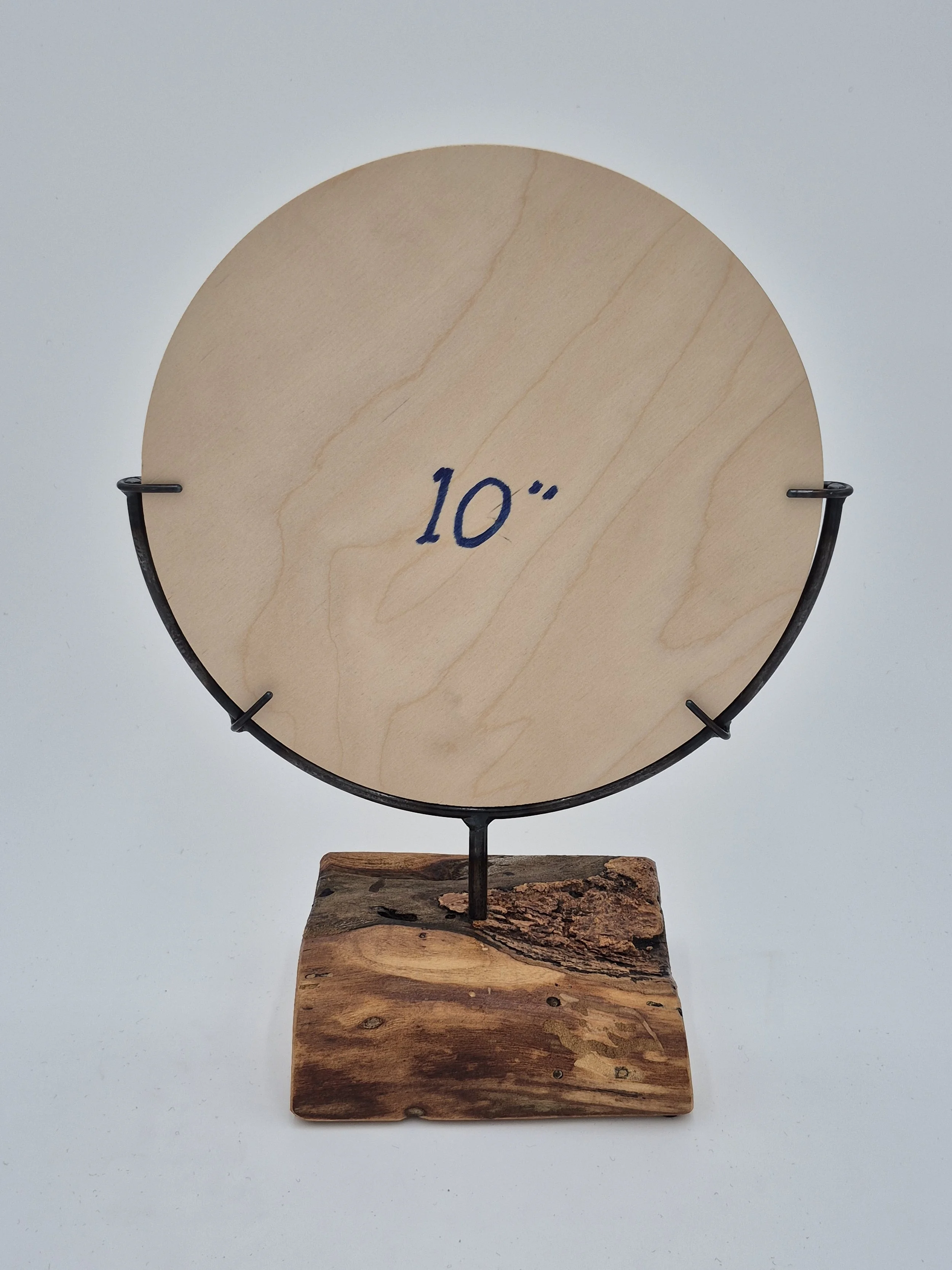 10" half moon stand on coffee wood