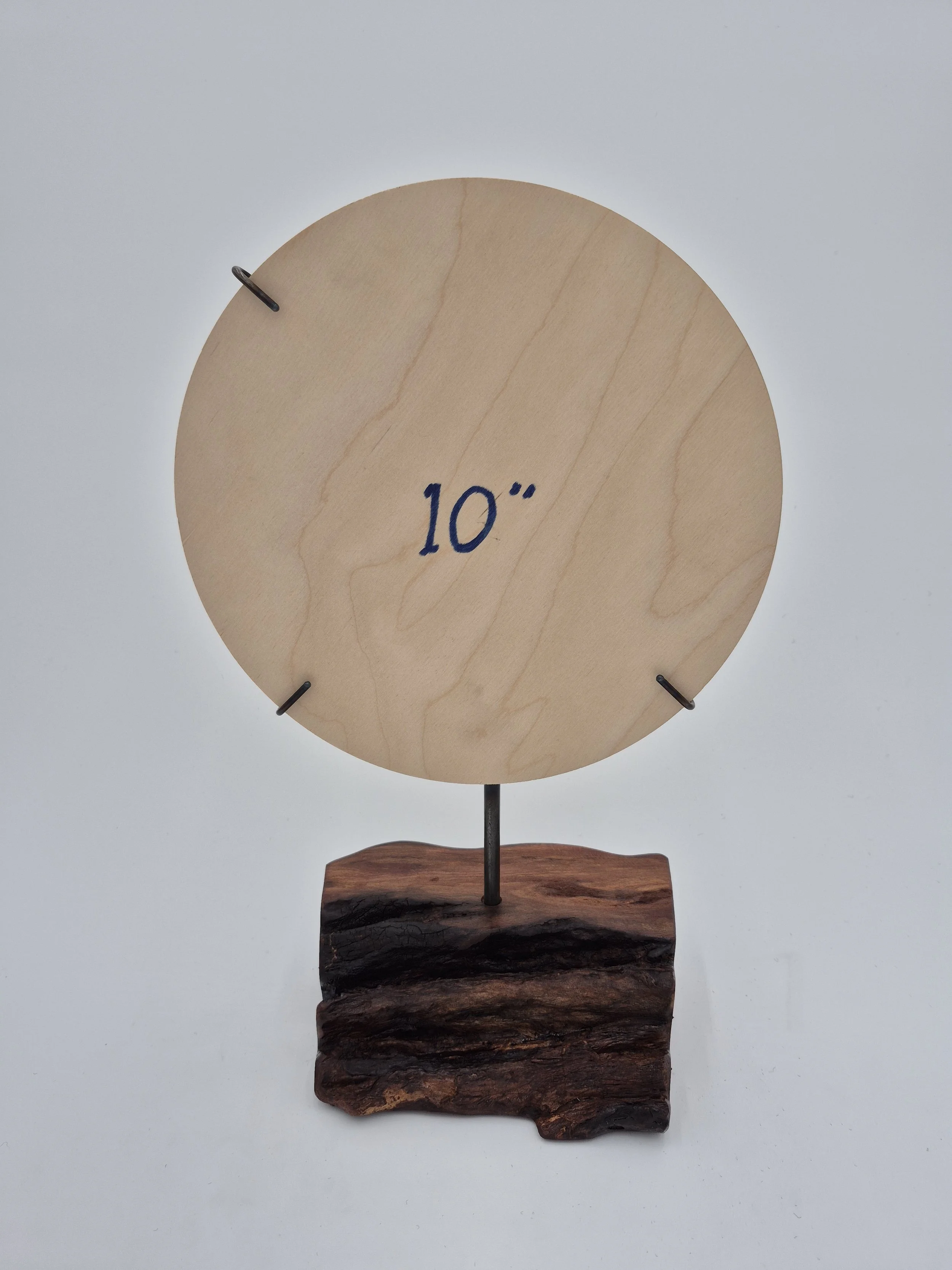 6" x 12" offset glass stand on sycamore
