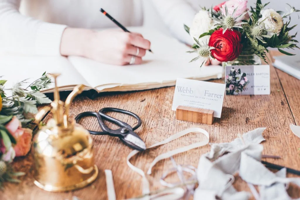 Share your creative process, people want to know how you do it! Behind-the-scenes shot from the Brand Story Shoot I did for florist Webb & Farrer.