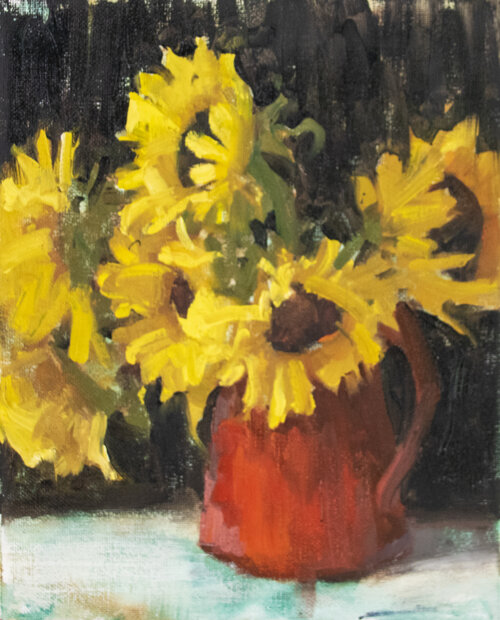 Sunflower Sunshine 8 x 10 oil