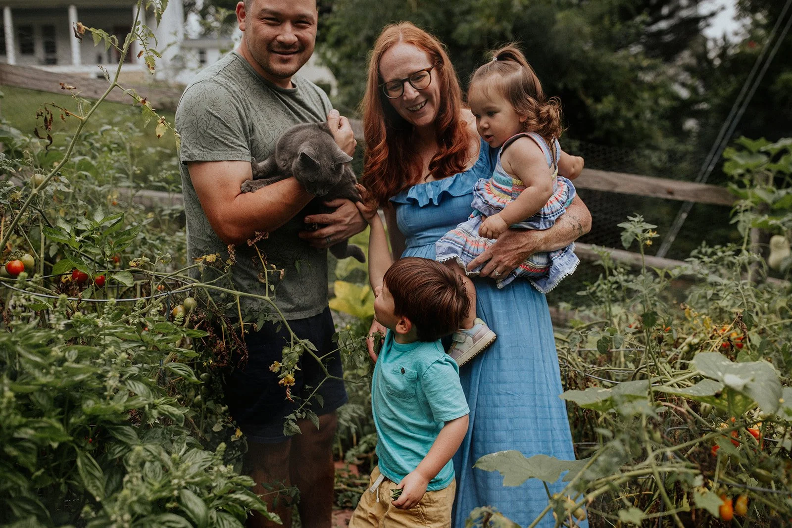sarah, paul, miles, &amp; lola | a family at home in the woods and the garden