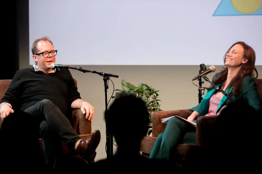 David Farley and Monica McCarthy at Caveat. Photo by Phillip Van Nostrand