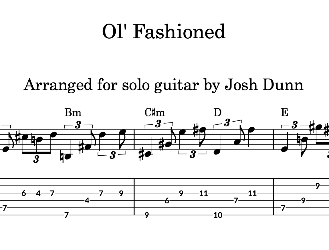 I'm Old Fashioned -- Solo Guitar