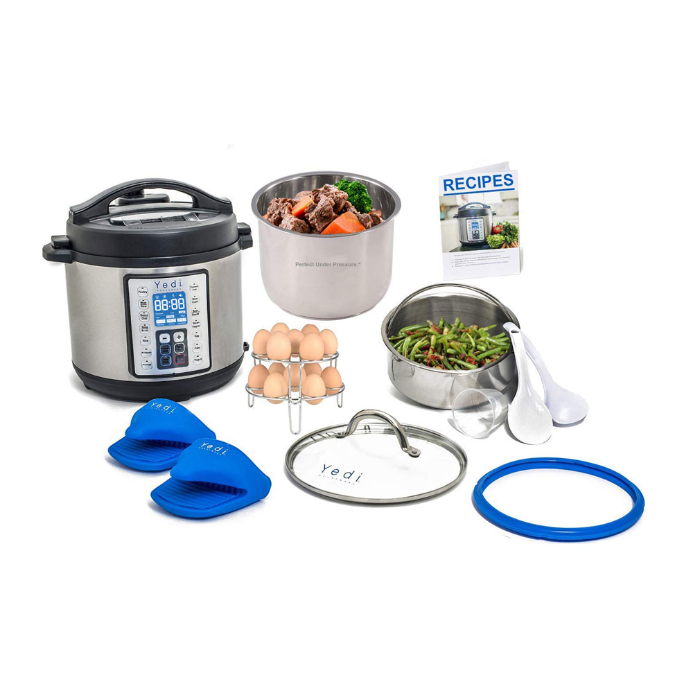 Total Package 9-in-1 Instant Programmable Pressure Cooker Deluxe Accessory Kit 