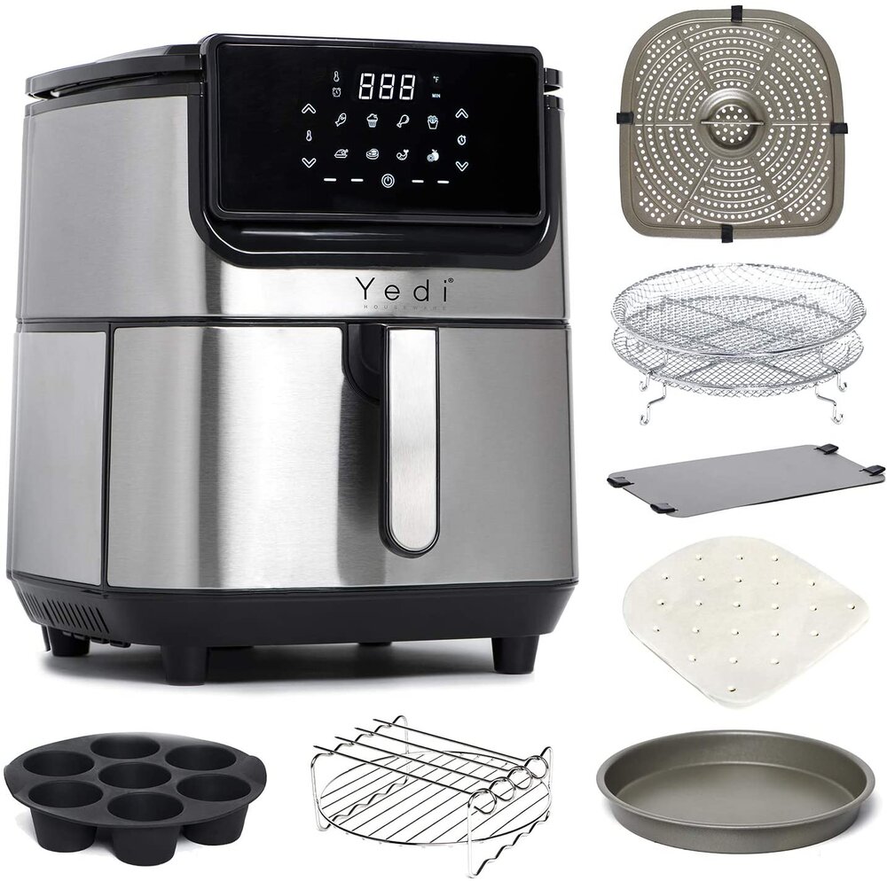 Yedi Total Package Air Fryer, Deluxe Accessory Kit, 100 Recipes, 2 Year  Warranty 