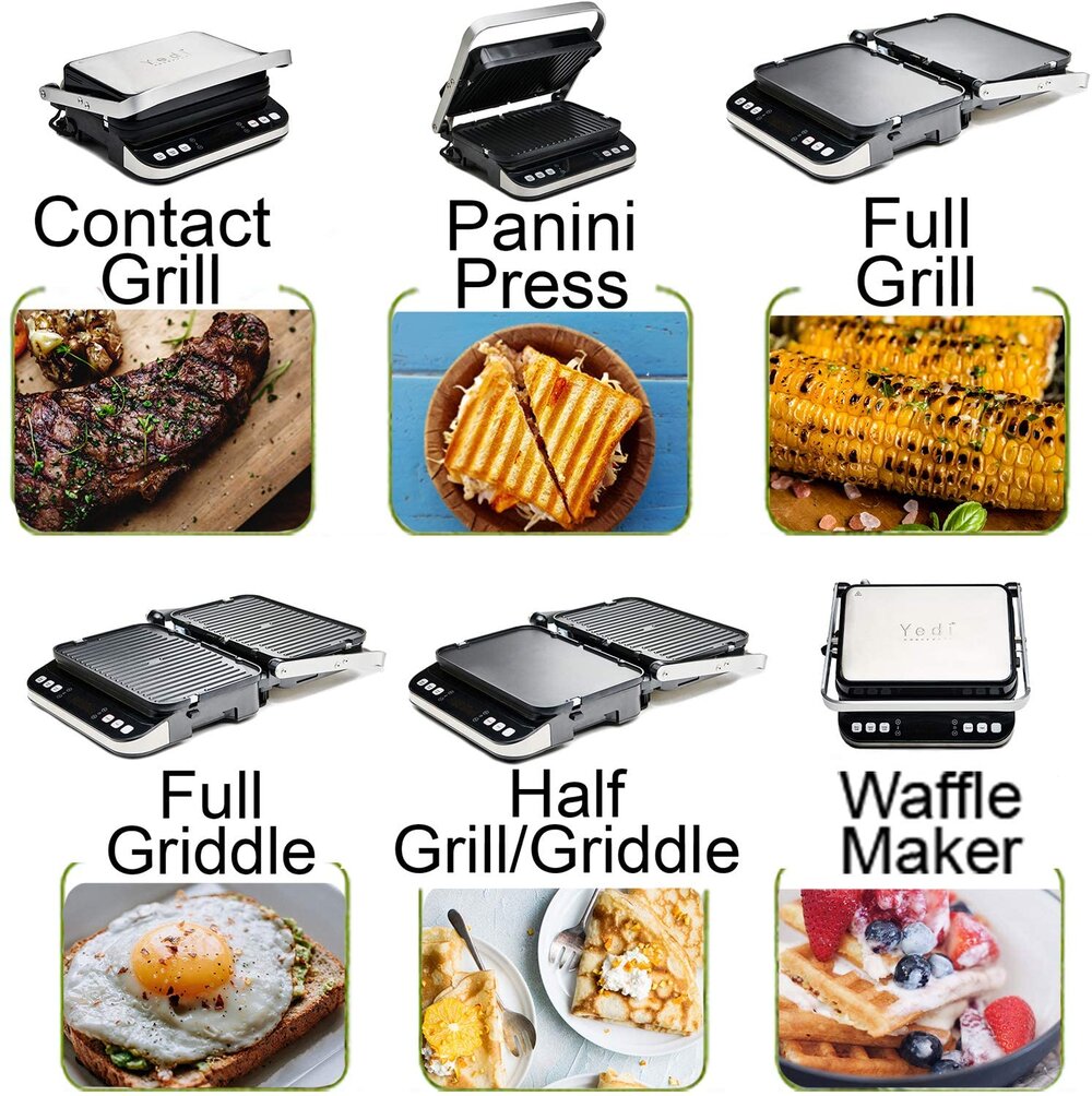 4-In-1 Grill, Waffle Maker, Sandwich Press & Griddle