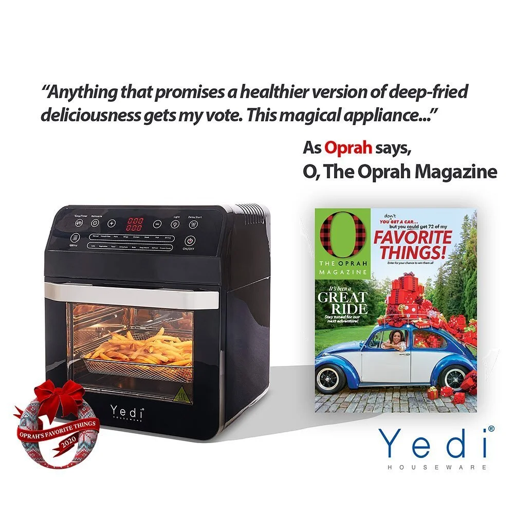Back-to-Back!!! 🏆🏆⁣
 ⁣
⁣
Yedi Houseware is proud to announce that our &ldquo;Total Package&rdquo; Air Fryer Oven has been selected as one of Oprah&rsquo;s Favorite Things for 2020!!! 🎉🎁🛍⁣
 ⁣
Of the many times Yedi Houseware products have been se