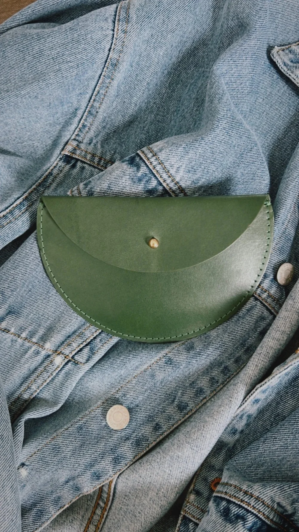 Leather Mini Moon Wallet — Tree Fairfax