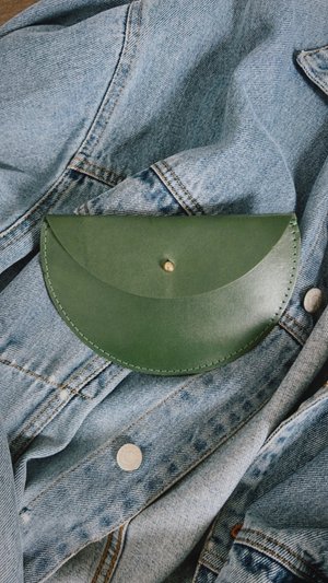 Leather Mini Moon Wallet — Tree Fairfax