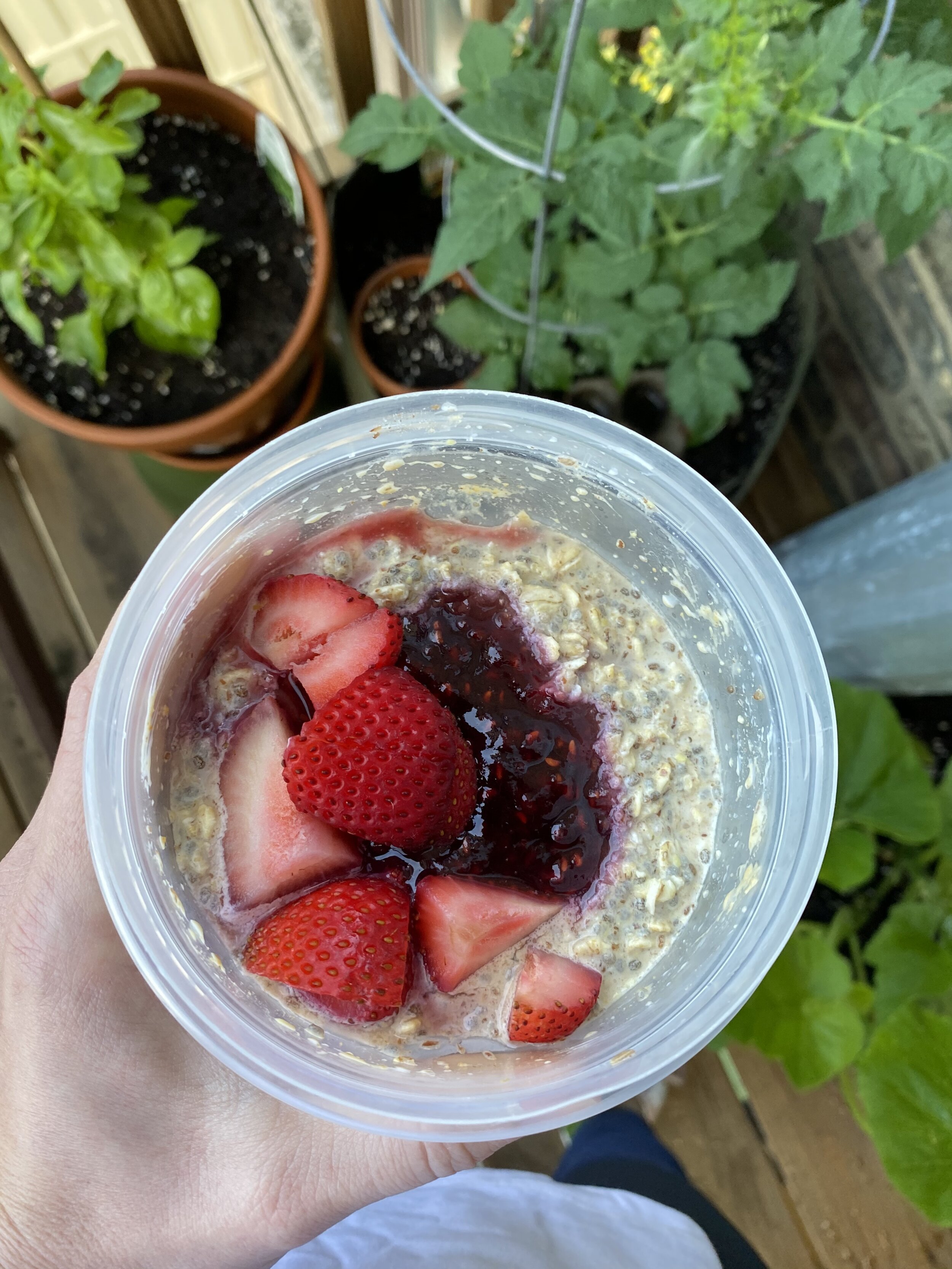 Overnight Oats with Stawberries and Jam.JPG
