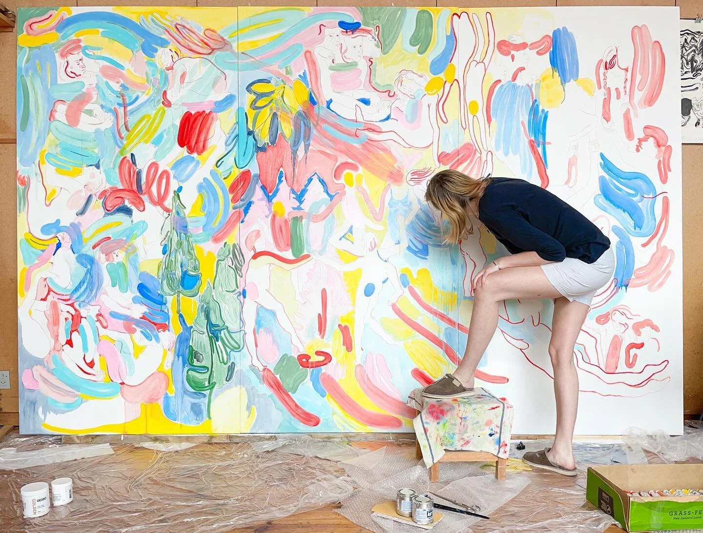 Back last year when I made a BIG painting in my shorts while drinking an unseemly amount of coffee ☕️
🎨
🐶
🌷
🌾
🌱
🏔
🌧
🌦
🎨
🎈
🌨
🍄
🌱
🌥
🍋
📚
🌻
🌿
🦔
🌤
✏️
☁️ 
🍌
#painting #art #oilpaint #drawing #artwork #paint #illustration #contemporarya