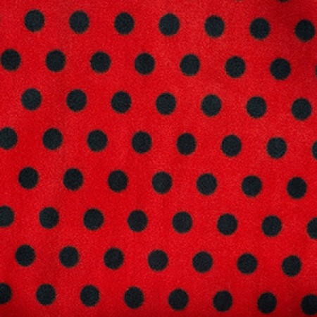 Red and Black Spot Fleece