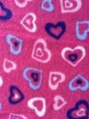 Cerise with multi love hearts