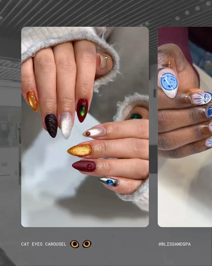 ✨ Cat Eye, Your Way ✨
Whether you&rsquo;re into a clean single shade or ready to mix it up with bold, creative combos &mdash; this carousel is your cat eye inspo.
Ashley &amp; Annie are showing off just how versatile this magnetic look can be 💅🧲

?