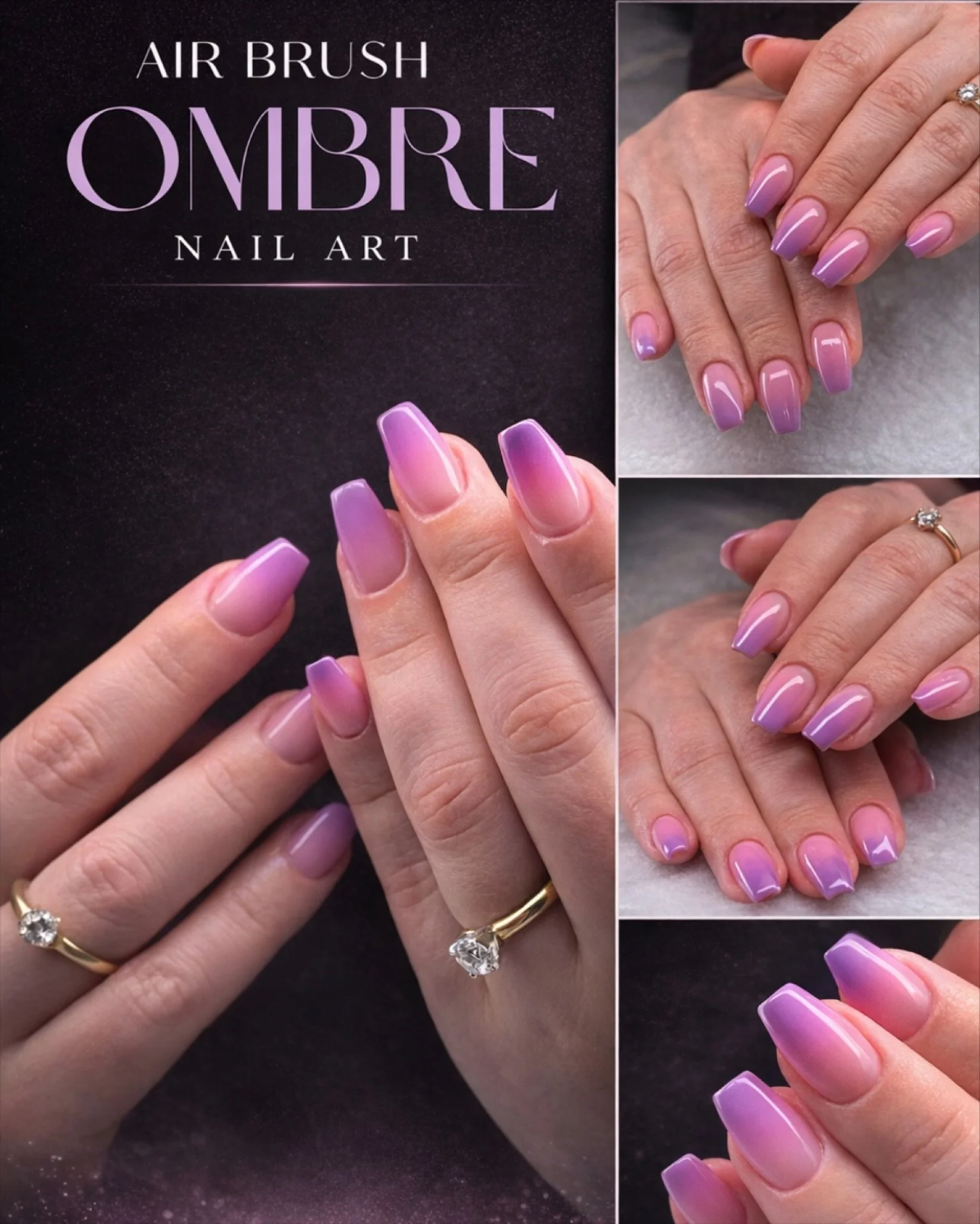✨ Airbrush ombr&eacute; that hits different.
This dreamy lavender‑to‑mauve gradient by Nhi is the smoothest, most satisfying fade you&rsquo;ll see all week &mdash; perfectly balanced between soft glam and everyday chic. 💜💅

✔️ Airbrush ombr&eacute;