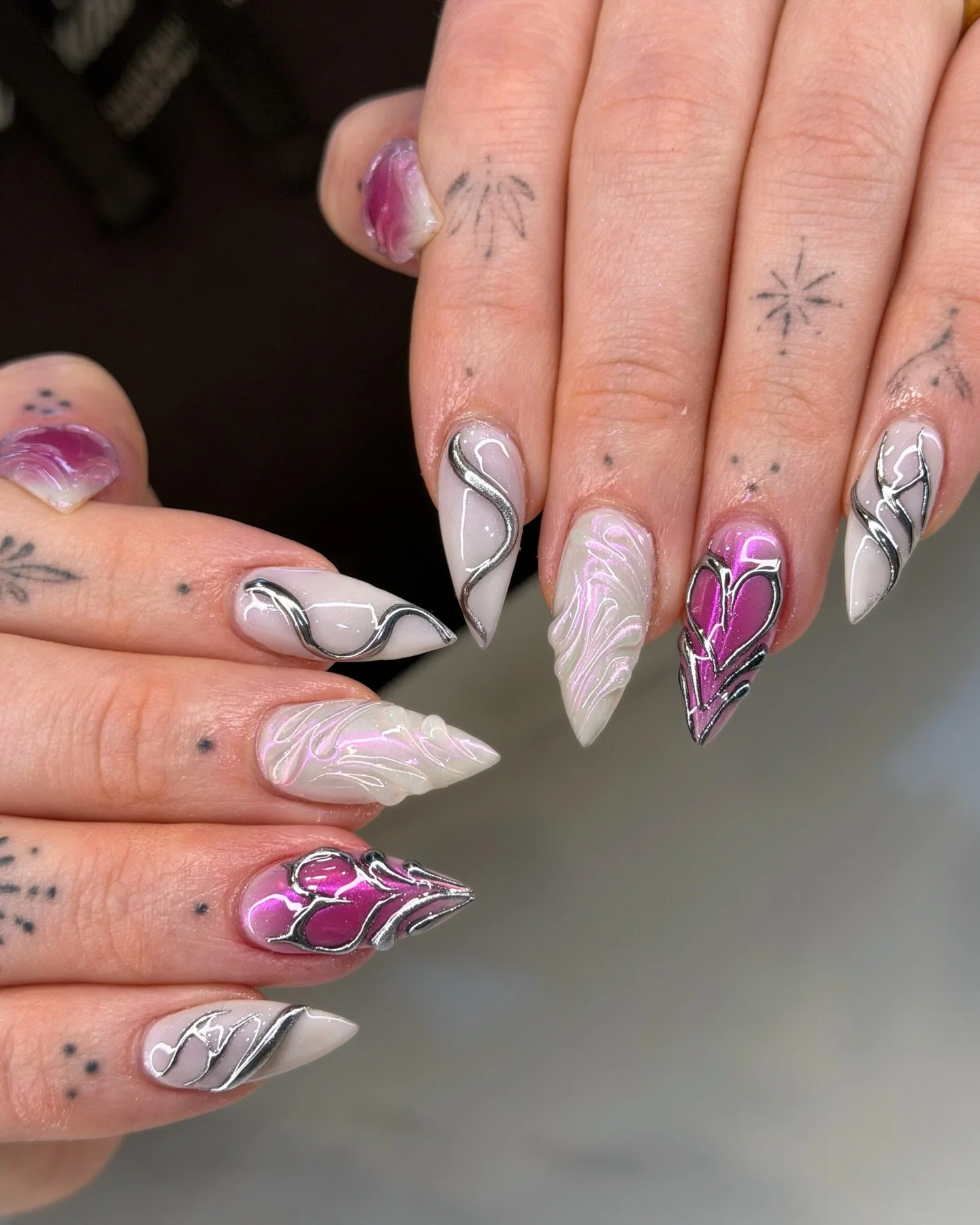 These nails are dripping in love 💘
Ashley turned chrome, 3D gel, and pink flames into a full-on Valentine&rsquo;s fantasy &mdash; hand-sculpted and heart-stealing.
If you&rsquo;re in Boston, Medford, Somerville, or Everett&hellip; this is your sign 