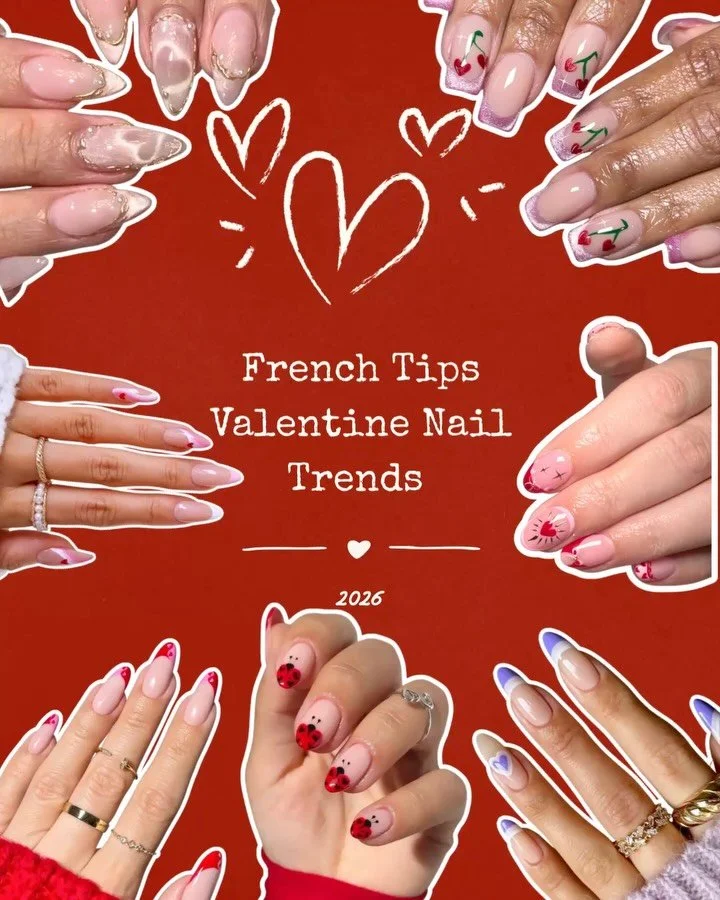 Valentine&rsquo;s Day is in 2 days&hellip; so let&rsquo;s talk FRENCH TIPS 💘
This is your sign to go classic with a twist &mdash; hearts, swirls, shimmer, and all the romantic vibes ✨

We&rsquo;re serving you fresh takes on the timeless French Tip &
