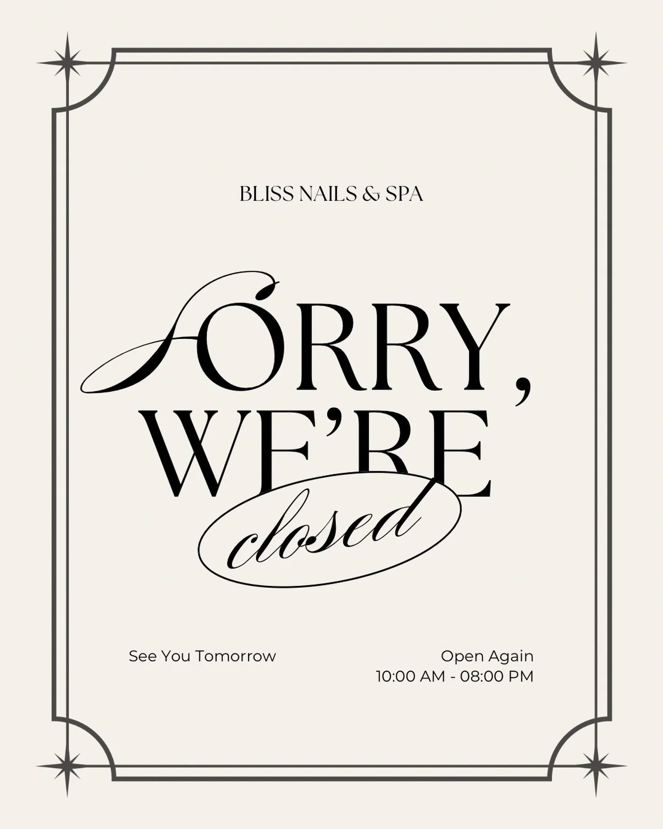 ❄️ Weather Update from Bliss Nails &amp; Spa ❄️

Due to the severe snowstorm today, we will be CLOSED to keep our clients and team safe.

Your safety always comes first 🤍 Please stay warm, stay home if you can, and travel carefully if you must go ou