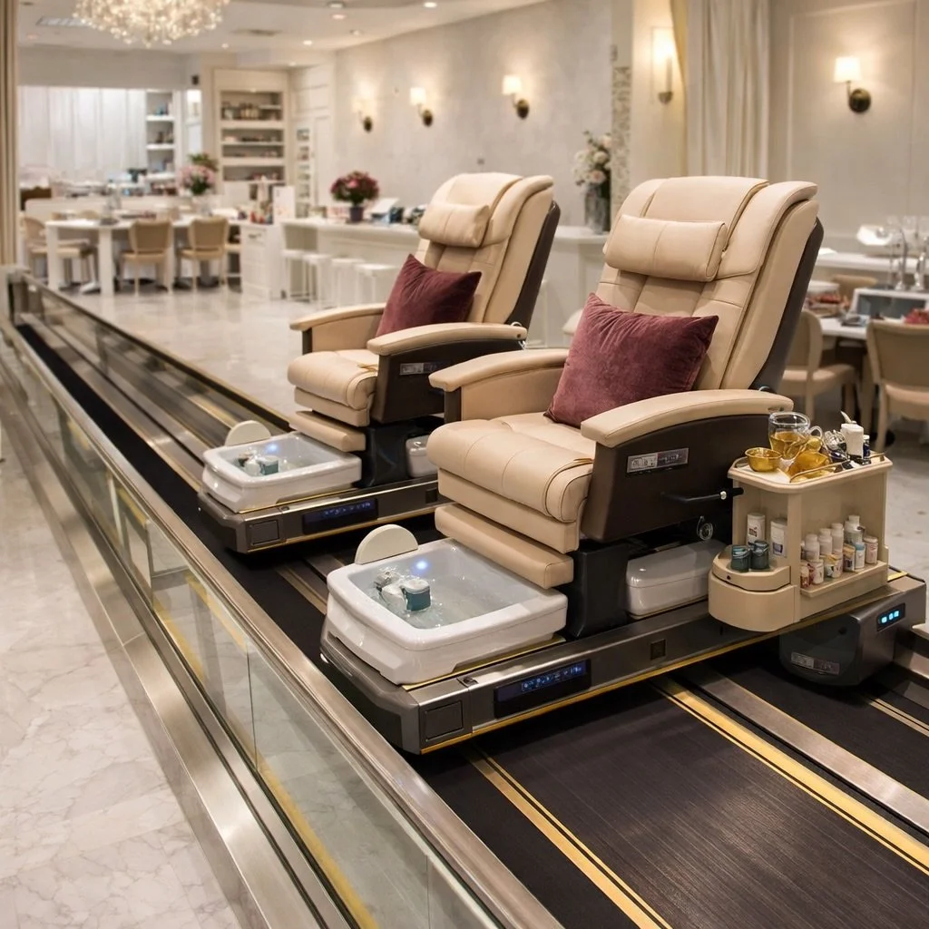 Starting Spring 2026&hellip; we&rsquo;re installing moving pedicure chairs so you never have to walk again 💅
Glide from pedicure &rarr; manicure &rarr; checkout without moving 😌
We&rsquo;re thinking&hellip; game changer? 👀

(Happy April Fools 😂)
