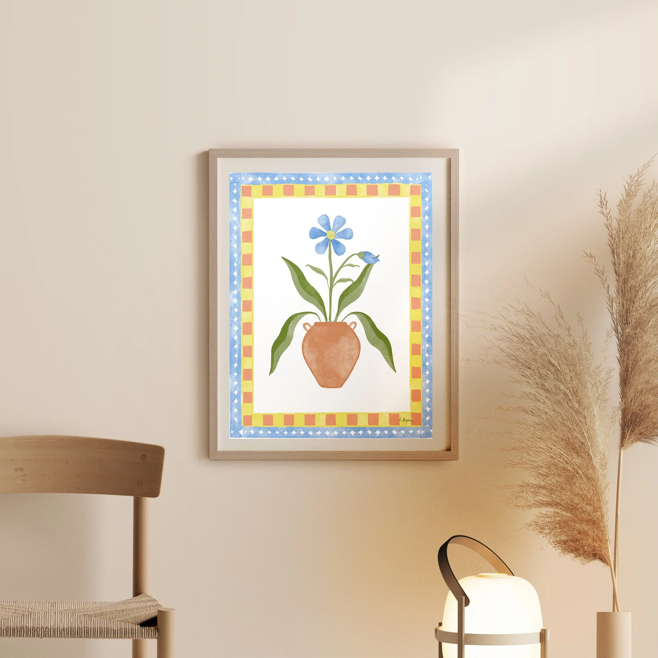 Blue Flower Framed.jpg