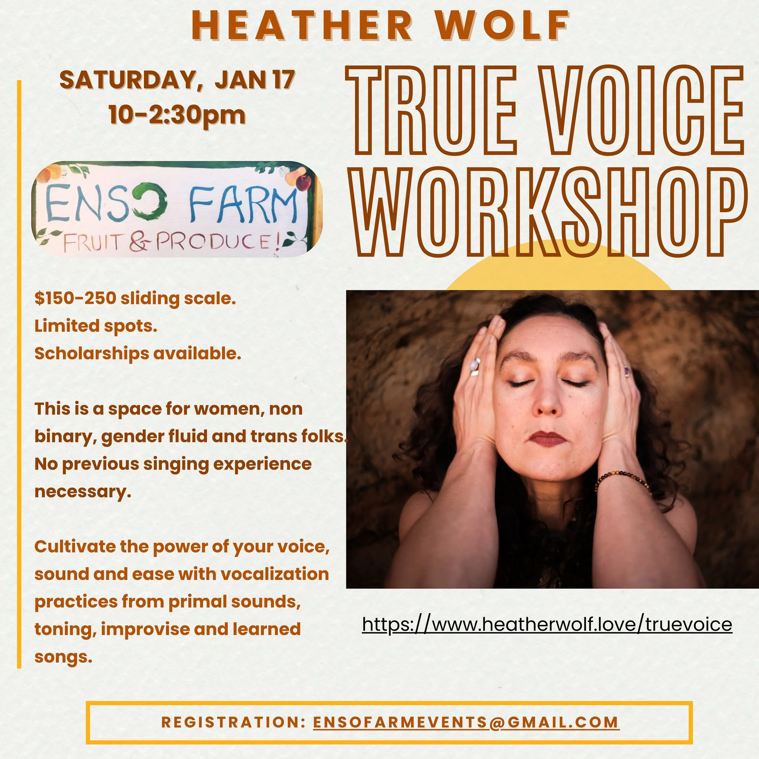 ENSO FARM TRUE VOICE WORKSHOP