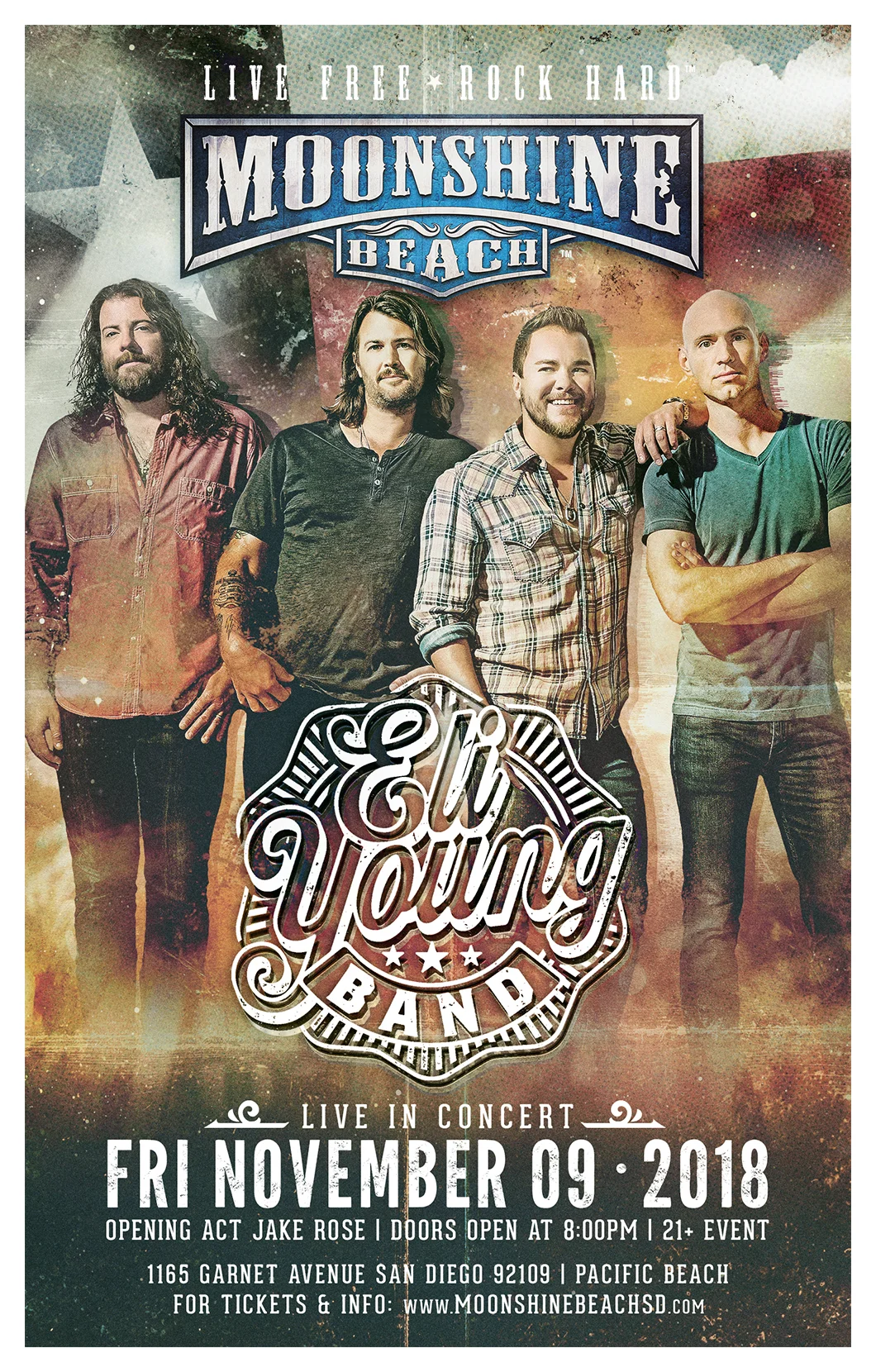 The Eli Young Band is LIVE at Moonshine Beach!