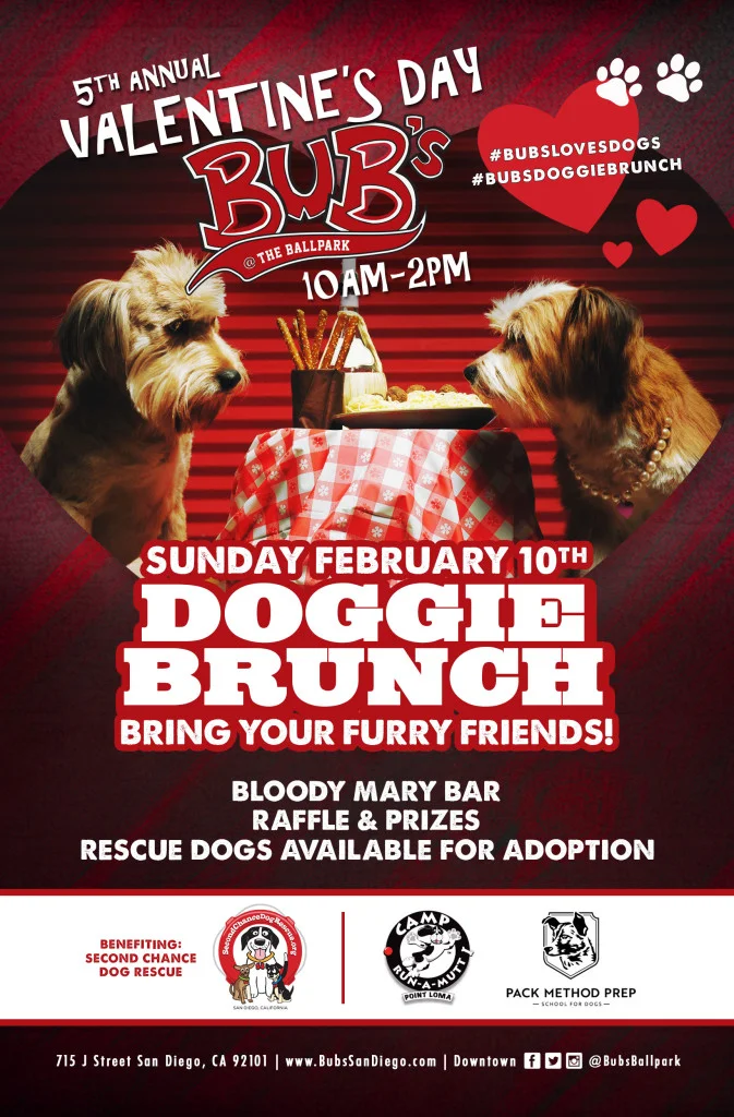 Bub's at The Ballpark’s 5th Annual Valentine’s Day Doggie Brunch!