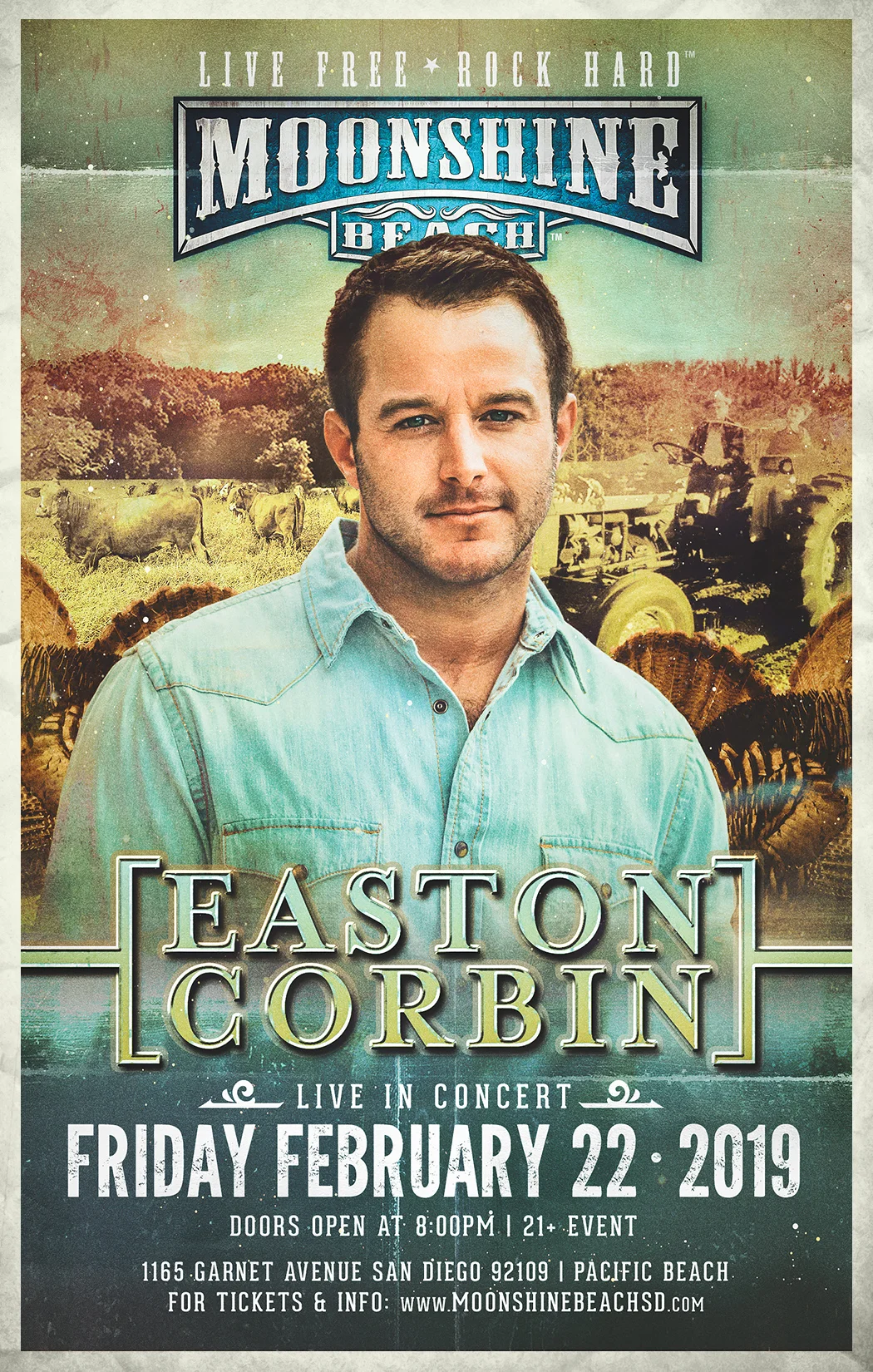 Easton Corbin is LIVE in concert at Moonshine Beach! 