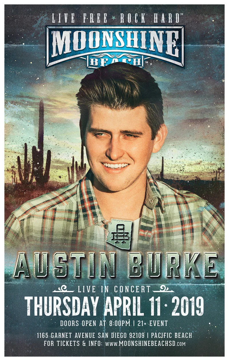 Austin Burke is LIVE in concert at Moonshine Beach! 