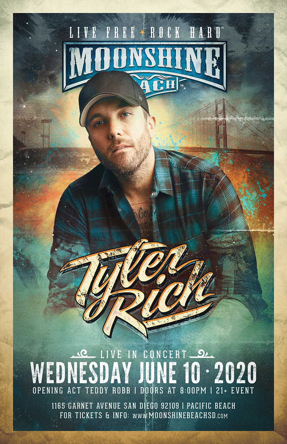 Tyler Rich is BACK in San Diego to perform LIVE at Moonshine Beach!