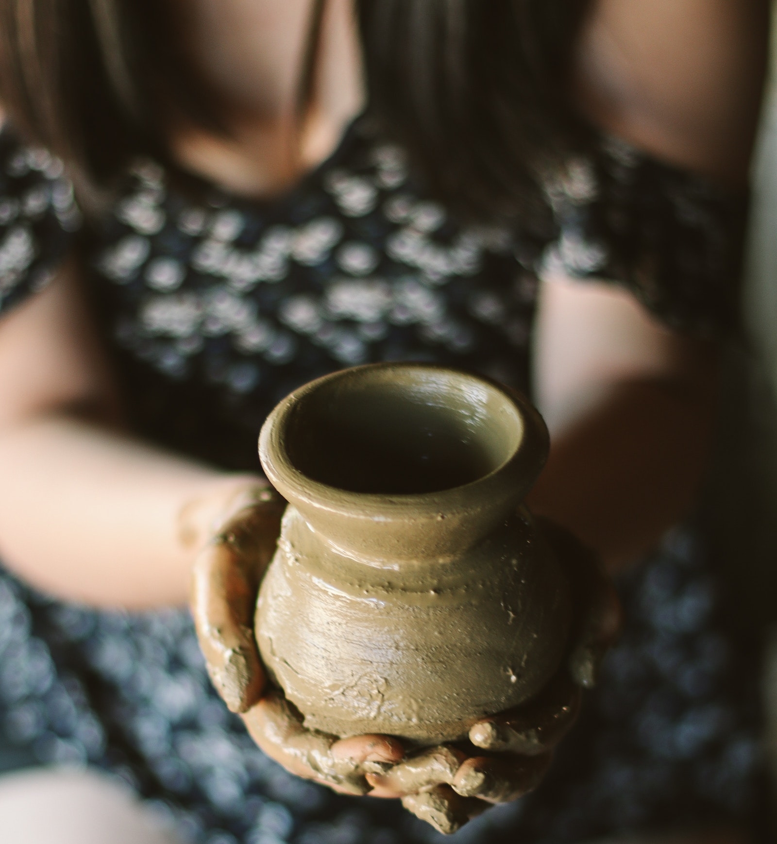 ceramic bowl in woman's hand art therapy malvern pa