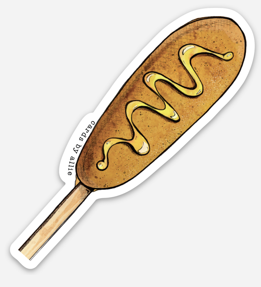 Corn Dog Sticker