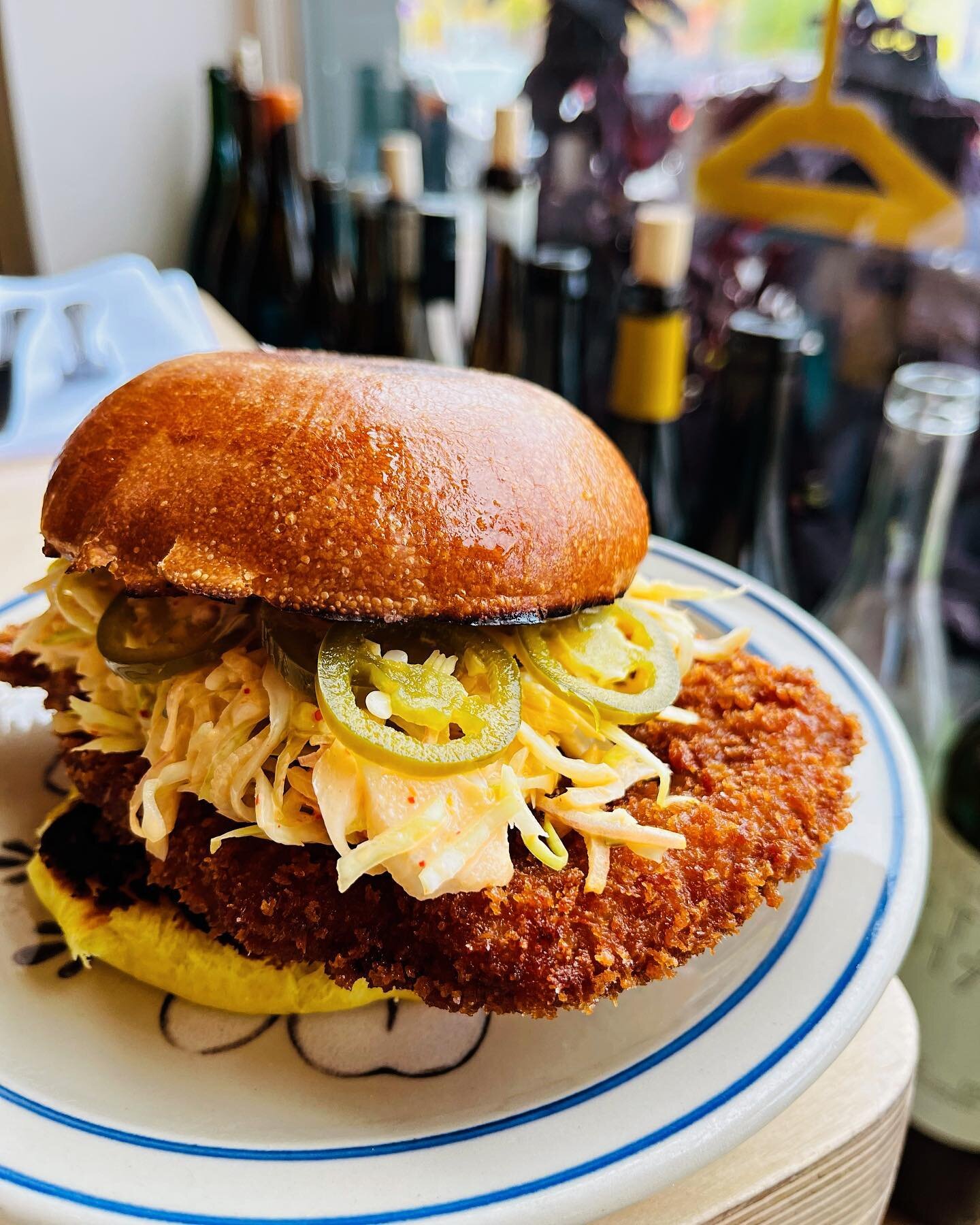 SCHNITZEL IS BAAACKKKK! 

🐖🐖🐖🐖🐖🐖🐖🐖🐖🐖🐖🐖🐖

Pork schnitzel sandwich is back this time with kimchi mayo, creamy slaw, and some jalape&ntilde;os we pickled this summer from @terramorfarm !

Large and in charge! Spicy, but not too spicy, ya kn