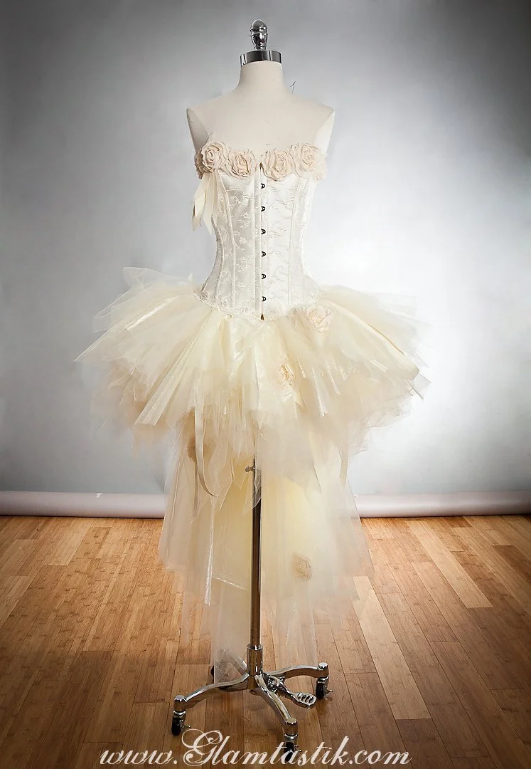 white christmas dresses Vintage Inspired Corset Maxi Dress White / Small main image 0