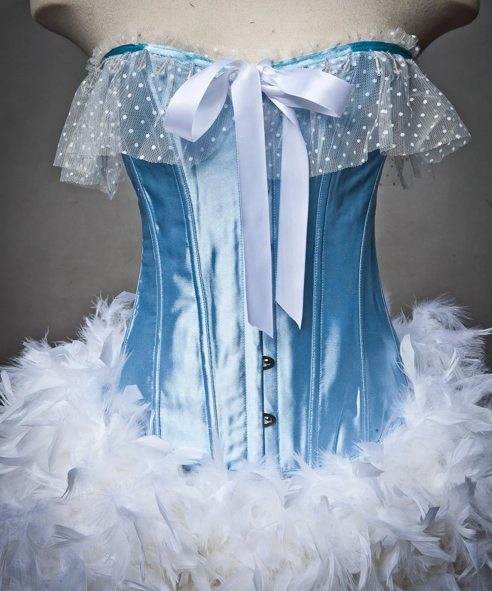 white christmas dresses Ava Presley Off Shoulder Feather HoCo dress 29168 main image 1