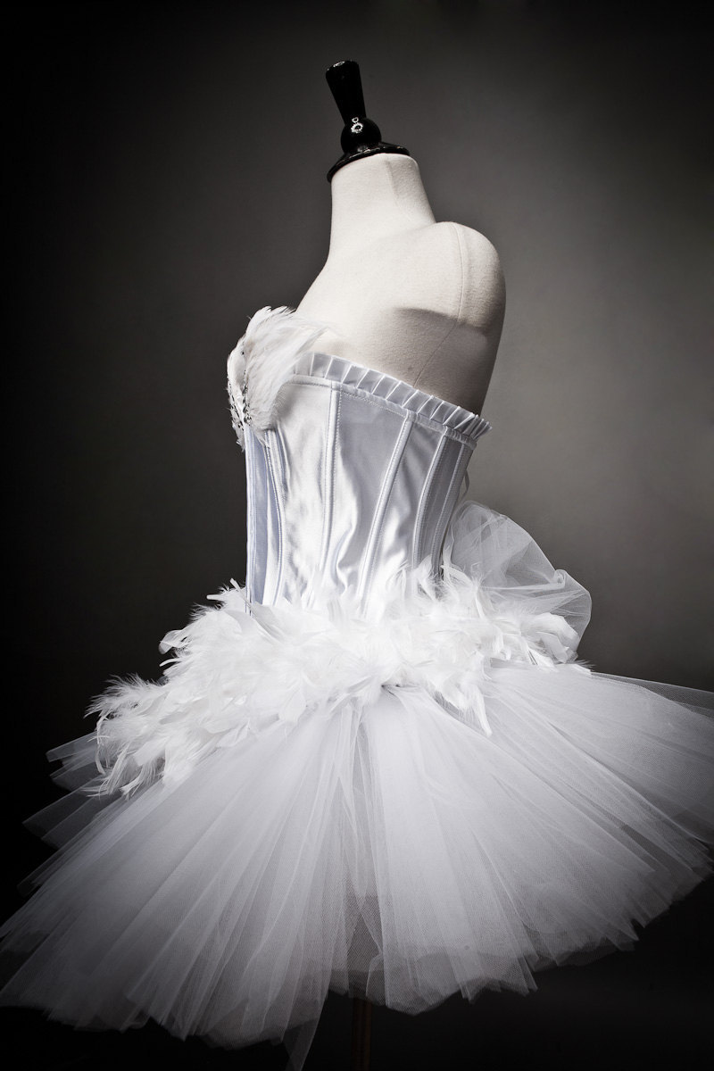 Custom Size White Swan Ballet costume Burlesque tutu  Glamtastik