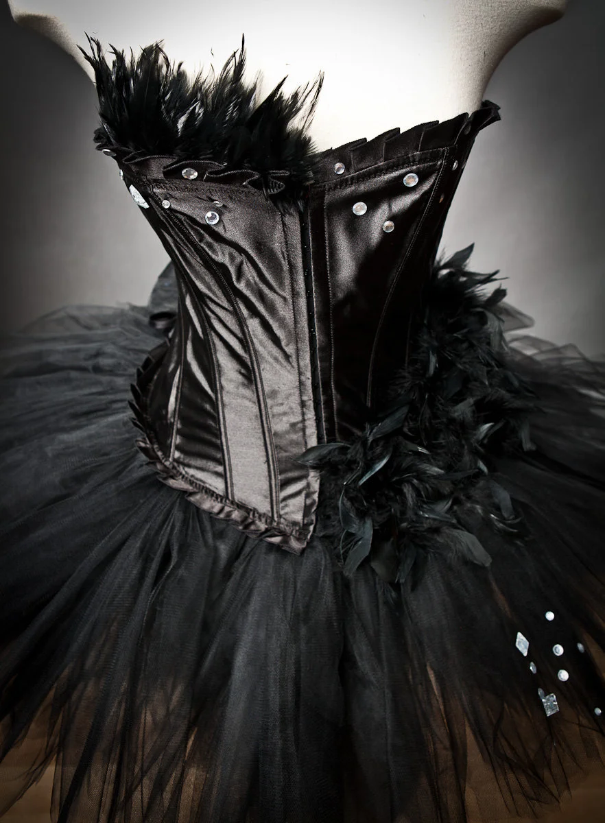 Custom Size Black Swan Ballet costume Burlesque tutu  Glamtastik