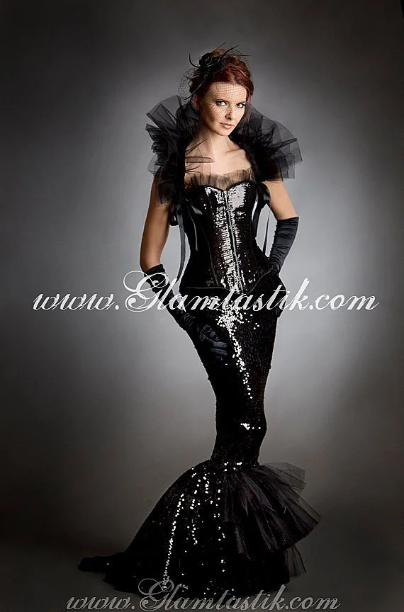open lace back dress Strapless A-line full-length brocade gown with sheer bolero – John Paul  Ataker main image 0
